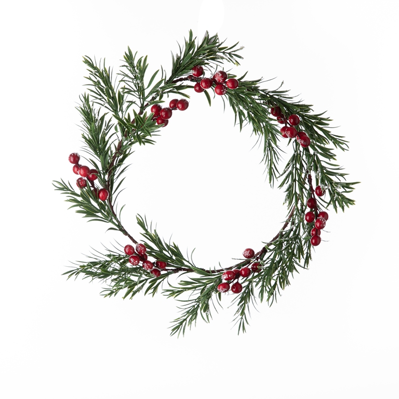 MW87522Artificial Flower wreathRed BerryCheapFestive DecorationsDecorative Flowers and Plants