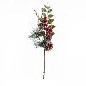 MW87523 Beautiful artificial flowers Christmas branch of rose leaf fortune fruit