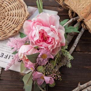DY1-3811Umjetni buket cvijećaBožurAstilbeLeafTvornica Direktna prodaja poklon za Dan zaljubljenih