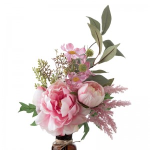 DY1-3811 Μπουκέτο τεχνητού λουλουδιού ΠαιώνιαAstilbeLeafFactory Άμεση πώληση Δώρο για την Ημέρα του Αγίου Βαλεντίνου