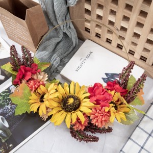CL54503 Artificial Flower wreath Sunflower Factory Direkte ferkeap Wedding Supplies Garden Wedding Decoration