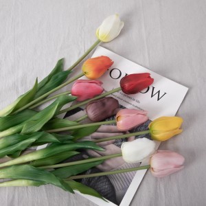 MW18512 Tulipa artificial Longitud de branca única 46 cm Tacte real Diversos colors Flor decorativa de venda calenta