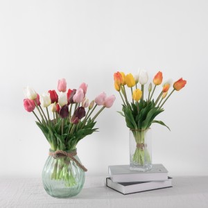 MW18508 Umetni šop tulipanov s petimi glavami, pravi dotik, dolžina 45 cm, vroče prodajana okrasna roža