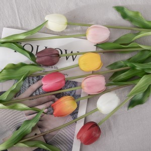 MW18514 Jedan tulipan, ukupna dužina 40 cm, pravi dodir, umjetno cvijeće od lateksa, popularno prodavano ukrasno cvijeće