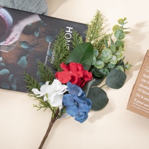 CL54501C Спреј за еукалиптус со вештачки цвет Hydrangea Нов дизајн Подарок за Денот на вљубените Декорација за забава