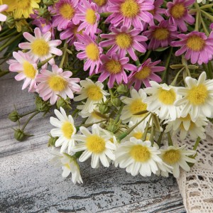CL51528 Μπουκέτο με τεχνητά λουλούδιαΜαργαρίτα Υψηλής ποιότητας Φόντο τοίχου με λουλούδια Νυφική ​​ανθοδέσμη