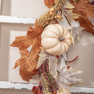 CL54502B Hanging Series Pumpkin berry maple leaf Realistic Flower Wall Backdrop Party Decoration