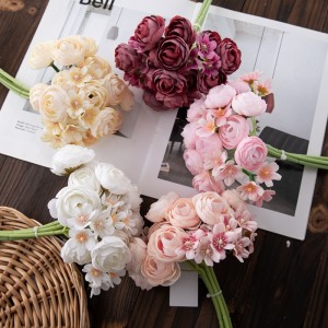 MW83520Šopek umetnih rož RanunculusNeposredna prodaja v tovarniCvetlična stenska kulisaVrtna poročna dekoracija