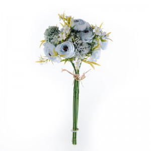 MW83519कृत्रिम फूलको गुच्छा रानुकुलस लोकप्रिय भ्यालेन्टाइन डे उपहारफ्लावर वाल ब्याकड्रप