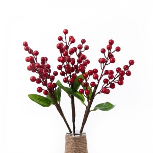 MW76722искусственный цветок-ягодаКрасная ягодаВысокое качествоРождественские подборкиРождественские украшения