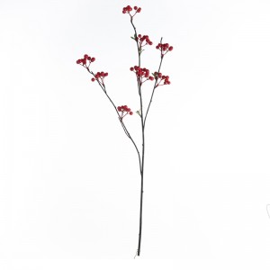 MW76719umelý kvet bobuleČervené bobuleRealistickýDekoračný kvetVianočná dekorácia