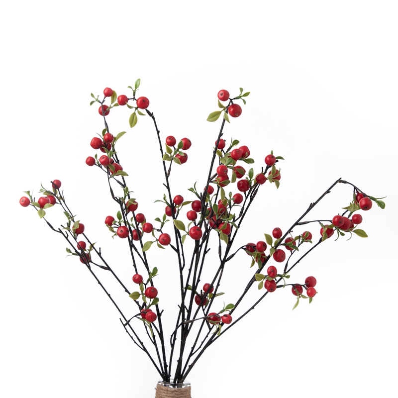 MW76721ดอกไม้ประดิษฐ์เบอร์รี่เรดเบอร์รี่เรดเบอร์รี่หยิบคริสต์มาสของตกแต่งคริสต์มาส