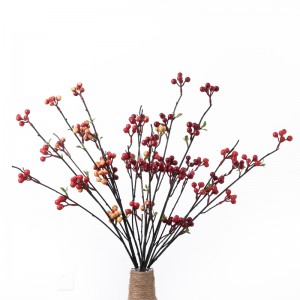MW76718mākslīgo ziedu ogu Sarkano oguRūpnīcas tiešā izpārdošanaZiemassvētku izvēles Dekoratīvs zieds