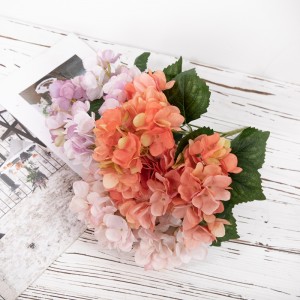 MW52705 Populært kunstigt blomsterstof 7 gaffel hortensia bundt til haven bryllup dekoration