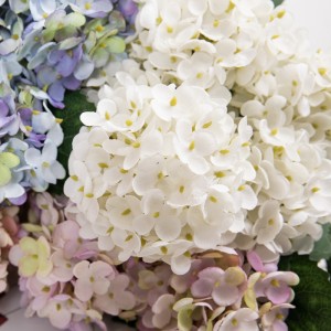 MW52713 Hot Selling Artificial Fabric Headed Five Hydrangea Bunch for Home Party Wedding Decoration