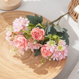 MW83521 Bouquet di fiori artificiali Rosa chiodi di garofano Decorazione di nozze all'ingrosso Regalo di San Valentino Forniture di nozze