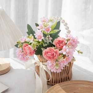MW83521 Bouquet di fiori artificiali Rose Clove Wholesale Decorazione di matrimoniu Regalo di San Valentinu Forniture di matrimoniu