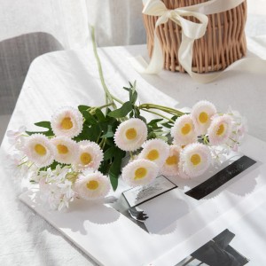 MW83522 חרצית פרחים מלאכותיים מכירה ישירה במפעל מרכזי חתונה קישוטים חגיגיים קישוט חתונה