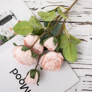 MW83513Artificial FlowerRoseHot Selling විසිතුරු මල් සේද මල්