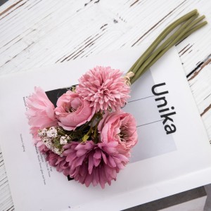 MW83501 ຜ້າທຽມລາຄາຖືກ Gerbera Dandelion Rose Bouquet ສໍາລັບເຮືອນພັກການຕົກແຕ່ງ Wedding