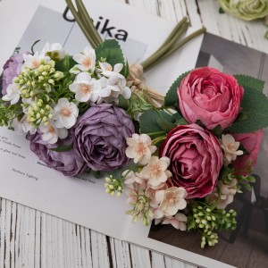 Bouquet de Lotus en tissu artificiel, nouveau Design, 7 couleurs disponibles, pour décoration de fête de mariage à domicile, MW83505