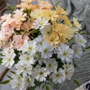 MW66831 Kënschtlech Blummen Bouquet Wild Chrysanthemum Realistesch Dekorative Blummen a Planzen
