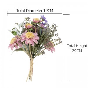 CF01016 Buquê de flores artificiais moinho de vento orquídea crisântemo venda quente decoração de casamento