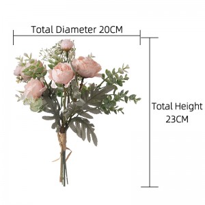 CF01118 Artificial Lotus Bouquet ການອອກແບບໃຫມ່ຂອງປະທານແຫ່ງວັນ Valentine ຂອງສວນການຕົກແຕ່ງ Wedding