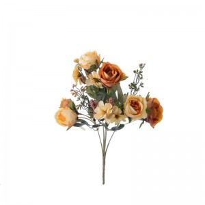 MW57510 مصنوعی پھولوں کا گلدستہ گلاب گرم، شہوت انگیز فروخت ریشمی پھول