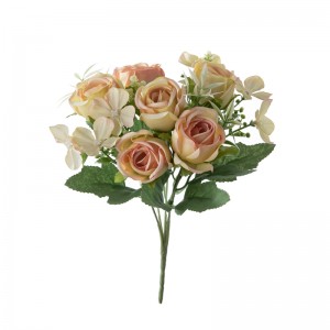 MW66829 कृत्रिम फूलों का गुलदस्ता गुलाब हाइड्रेंजिया गर्म बिक्री सजावटी फूल उत्सव सजावट