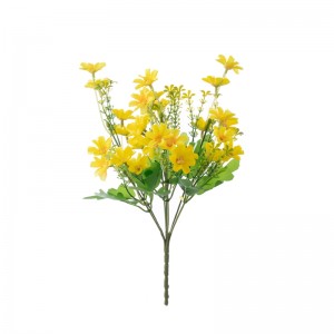 MW02502 Bouquet Blodau Artiffisial Chrysanthemum Dyluniad Newydd Cyflenwad Priodas