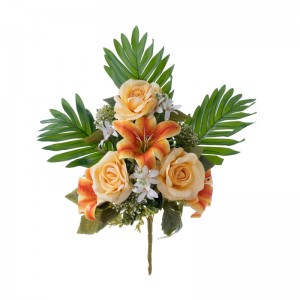 CL81502 Букет от изкуствени цветя Лилия Горещо продавана градинска сватбена украса