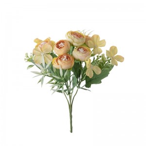 MW66826 Букет од вештачко цвеќе Роза со висок квалитет Декоративно цвеќе