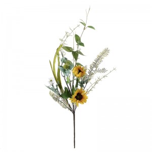 DY1-2026 कृत्रिम फूलको गुच्छा सूर्यमुखी तातो बिक्री सजावटी फूल