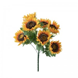 DY1-2192 Kulîlka Artificial Flower Bouquet Sunflower Decoration Party Realistic