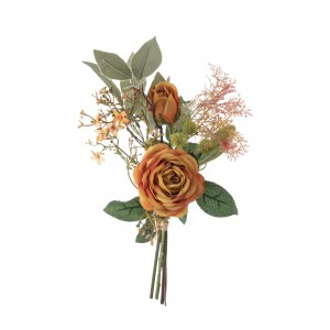 DY1-3957 Bouquet flè atifisyèl Rose reyalis flè dekoratif
