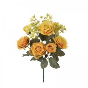 DY1-4576 mākslīgo ziedu pušķis, rožu karsti pārdod zīda ziedus