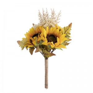 DY1-5863 Artificial Ruva Bouquet Sunflower Realistic Decorative Ruva