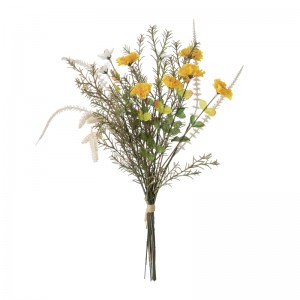 DY1-6402 ភួងផ្កាសិប្បនិម្មិត Chrysanthemum លក់ផ្កាជញ្ជាំងខាងក្រោយ