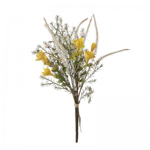 DY1-6435 Buqetë me lule artificiale Orkide Qendër realiste për dasma
