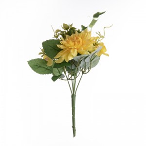 MW55706 Μπουκέτο με τεχνητά λουλούδια Ντάλια Δημοφιλή κεντρικά στολίδια γάμου