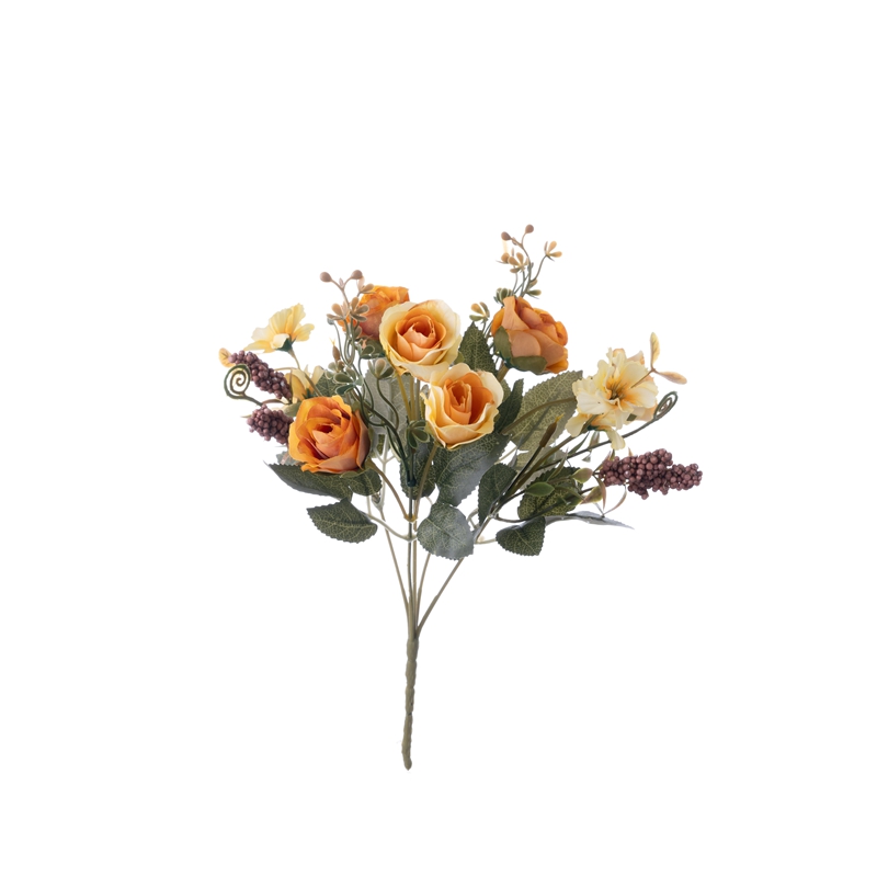 MW57511 कृत्रिम फूलको गुच्छा गुलाबको नयाँ डिजाइन वेडिङ सेन्टरपिसहरू