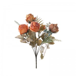 CL10502 זר פרחים מלאכותיים ורד במפעל מכירה ישירה מתנת יום האהבה