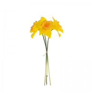 MW68501 Maua Bandia Bouquet Daffodil Jumla Harusi Centerpieces