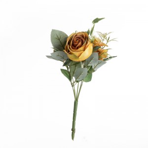 MW55705 Bouquet Flower Artificial Rose Dealbhadh Ùr Blàthan sìoda