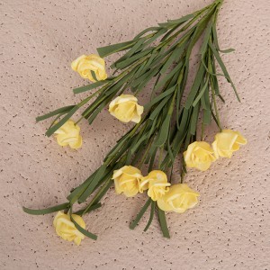 MW21801 décoration de mariage fleurs artificielles PE vraie touche Rose Spray avec 9 capitules