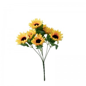 CL64503 mākslīgo ziedu pušķis saulespuķu populārs ziedu sienas fons
