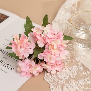 MW66790 Ramo de flores artificiales Hortensia Ramo de novia realista Flor decorativa