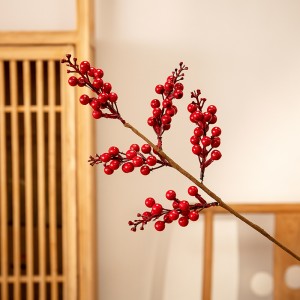 MW61211 жасалма гүл мөмө Red Berry Популярдуу Christmas Decoration Майрамдык жасалгалар
