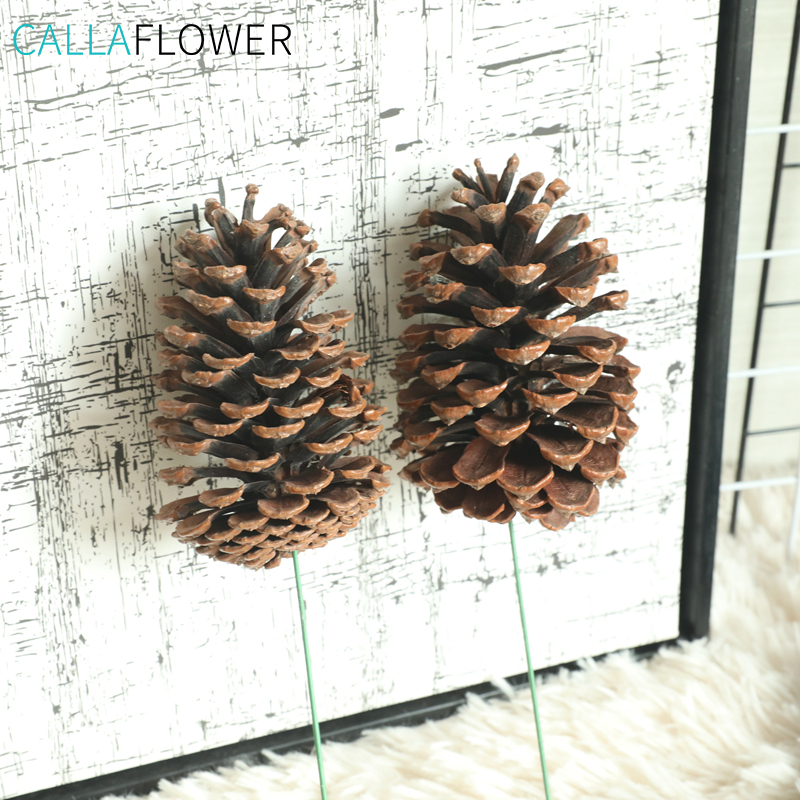 MW61200 Decoración de plantas secas naturales de cono de pino artificial para decoración al aire libre de oficina en casa